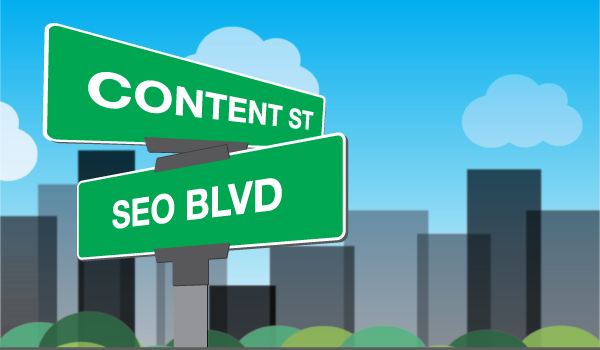 A graphic of Content Marketing and SEO